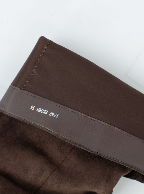 DAMSKIE BRĄZOWE WYSOKIE KOZAKI ZAMSZOWE NA NISKIM OBCASIE MILKY 7