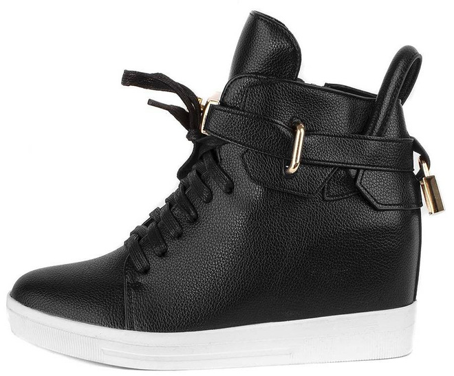 CZARNE SNEAKERSY Z KŁÓDKĄ BENNY 4