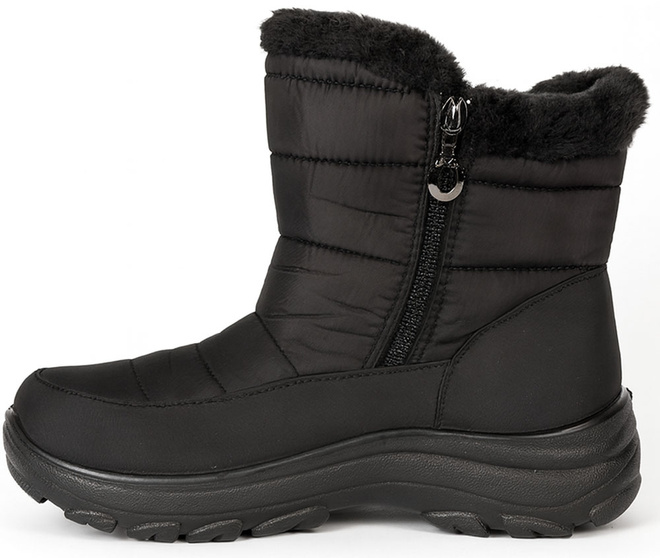 CZARNE ŚNIEGOWCE BOTKI  OCIEPLANE NA PLATFORMIE  3