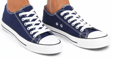 NISKIE TRAMPKI KLASYCZNE TENISÓWKI GRANATOWE