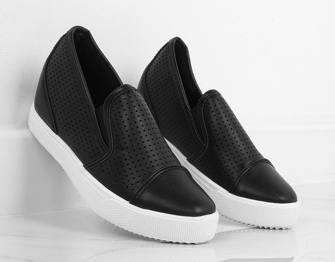 CZARNE SNEAKERSY NA KOTURNIE AGILLAS 5