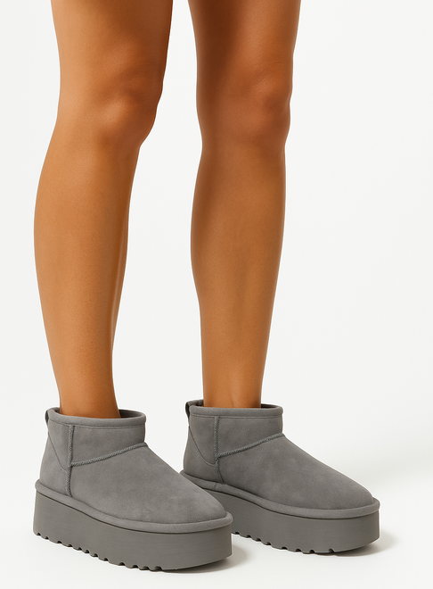 SZARE OCIEPLANE ŚNIEGOWCE BOTKI NA PLATFORMIE GIVELLE