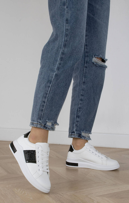 BIAŁE SNEAKERSY TRAMPKI KLASYCZNE NA PLATFORMIE RAINA 8