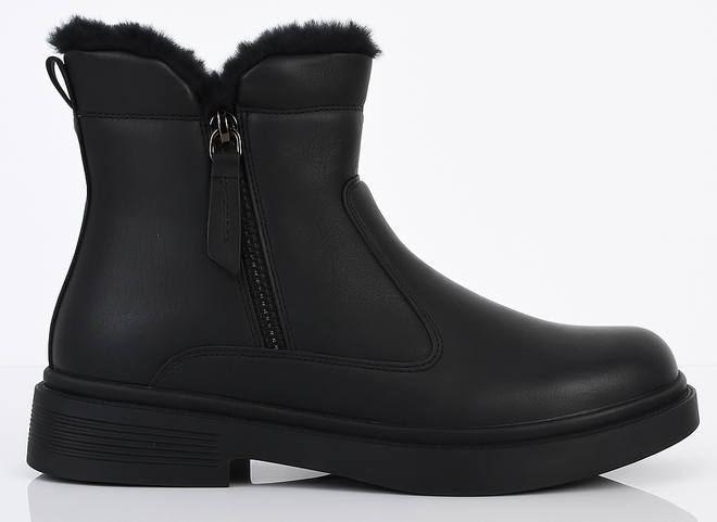 CZARNE DAMSKIE OCIEPLANE BOTKI ŚNIEGOWCE KLASYCZNE NOVIA 1