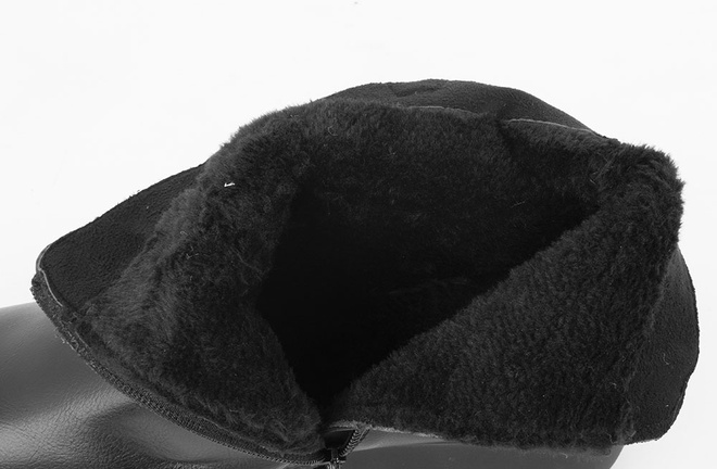 DAMSKIE CZARNE SKÓRZANE BOTKI NA KOTURNIE ALTA 7