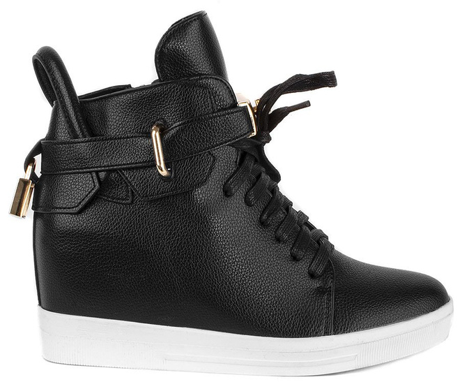 CZARNE SNEAKERSY Z KŁÓDKĄ BENNY 1