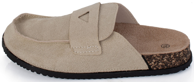 BEŻOWE MOKASYNY KLAPKI ZAMSZOWE DAMSKIE LORIA 3