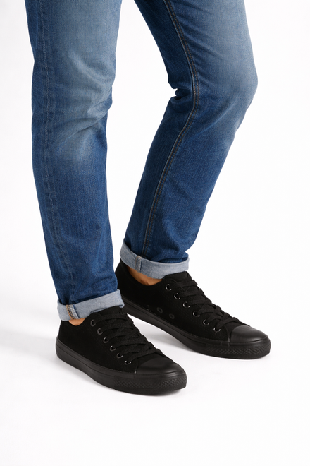 TRAMPKI NISKIE KLASYCZNE TENISÓWKI CZARNE 8