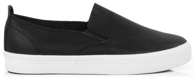 CZARNE TRAMPKI TENISÓWKI SLIP ON  1