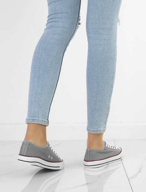 SZARE KLASYCZNE NISKIE TRAMPKI DAMSKIE   8