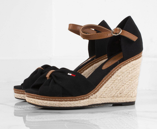 CZARNE SANDAŁY NA KOTURNIE ESPADRYLE RAFELLA 3