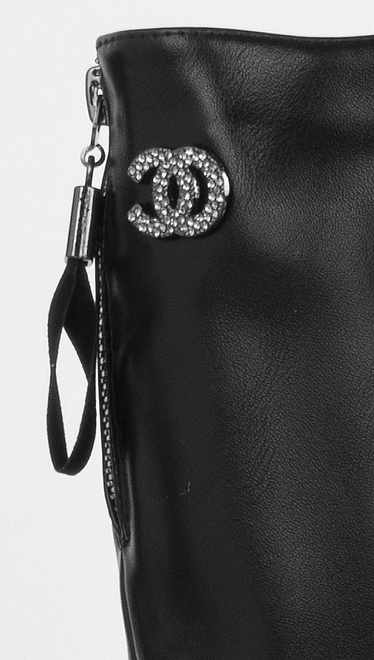 CZARNE DAMSKIE KOZAKI SKÓRZANE NA SŁUPKU OCIEPLANE LUCINDA 5