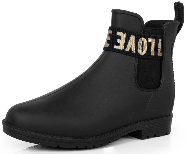 KRÓTKIE LAKIEROWANE KALOSZE Z GUMĄ 3