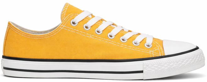 ŻÓŁTE KLASYCZNE NISKIE TRAMPKI TENISÓWKI SZNUROWANE 1