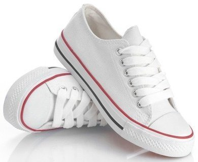 NISKIE BIAŁE TRAMPKI FLEX