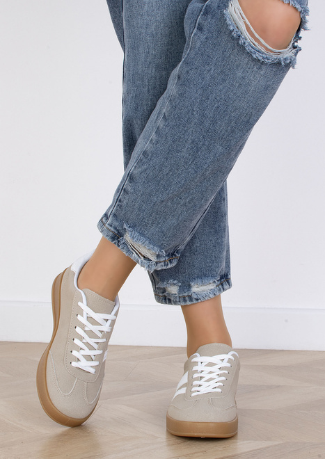 DAMSKIE BEŻOWE SNEAKERSY TRAMPKI BRINDA 5