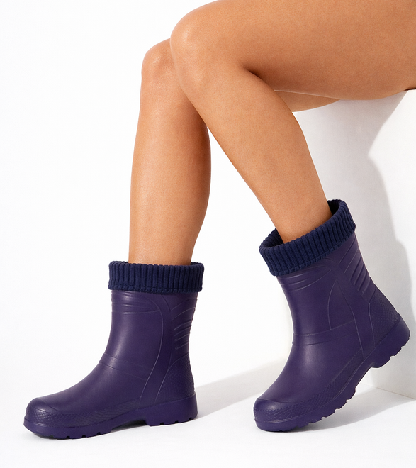 GRANATOWE MATOWE WYSOKIE KALOSZE IRAIN 5