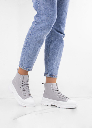 SZARE WYSOKIE TRAMPKI PALLADI