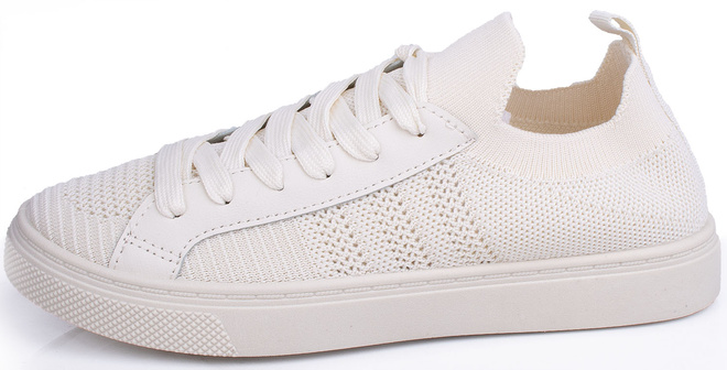 BEŻOWE TENISÓWKI AŻUROWE SZNUROWANE ODETTE 3