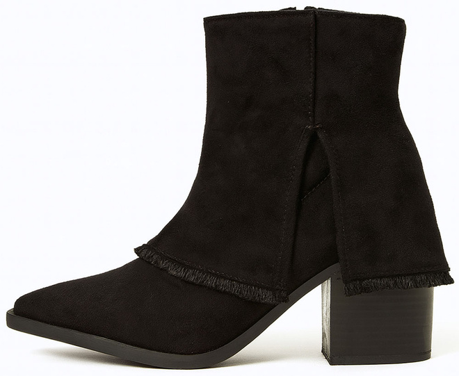 CZARNE DAMSKIE BOTKI NA SŁUPKU ZAMSZOWE ZAMEK ALTERA 3