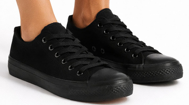 TRAMPKI NISKIE KLASYCZNE TENISÓWKI CZARNE