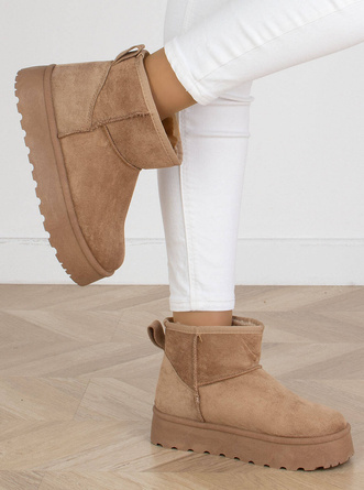 BEŻOWE OCIEPLANE ŚNIEGOWCE BOTKI NA PLATFORMIE COSI