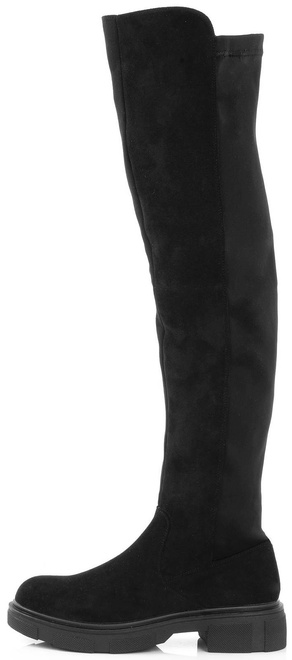 CZARNE ZAMSZOWE KOZAKI ZA KOLANO LOTTY 3