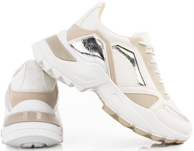 BEŻOWE SNEAKERSY SPORTOWE GRUBA PODESZWA PELETTE 4