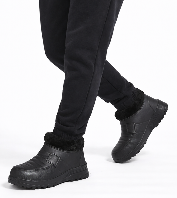 CZARNE OCIEPLANE KLAPKI CHODAKI PIANKOWE 6