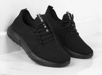 CZARNE MĘSKIE SNEAKERSY