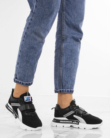 CZARNE SPORTOWE SNEAKERSY NEGRO