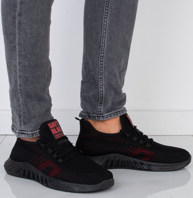 CZARNE MĘSKIE SNEAKERSY
