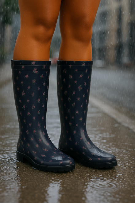 BŁYSZCZĄCE KALOSZE BOTKI SZTYBLETY GRANATOWE