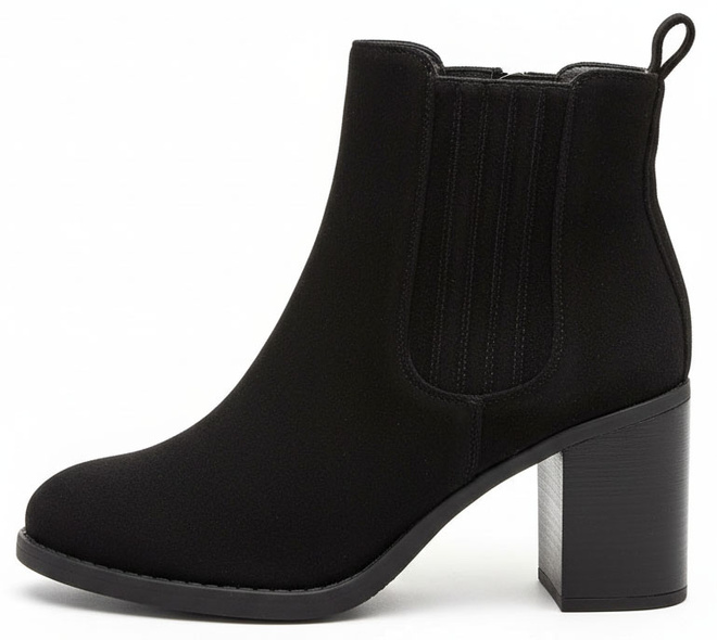 CZARNE DAMSKIE BOTKI NA SŁUPKU ZAMSZOWE OCIEPLANE TOGO 3