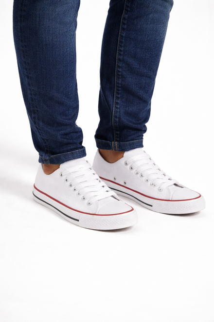 KLASYCZNE NISKIE BIAŁE TRAMPKI TENISÓWKI 8