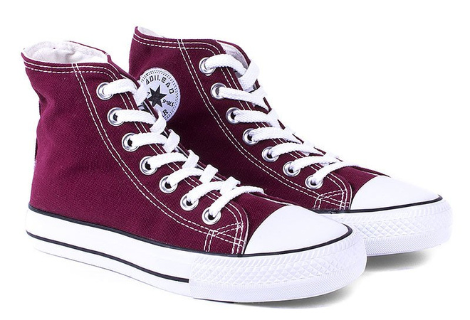 WYSOKIE BORDOWE TRAMPKI TENISÓWKI 