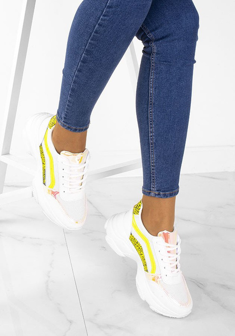 BIAŁE SNEAKERSY NA PLATFORMIE HOLOGRAM HOLLY 7