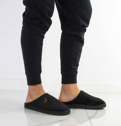 CZRNE MĘSKIE OCIEPLANE KAPCIE KLAPKI