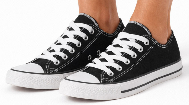 CZARNE NISKIE TRAMPKI CONVER TENISÓWKI FLEX 4