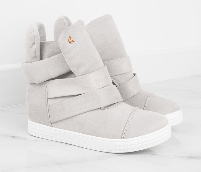 SZARE SNEAKERSY NA KOTURNIE SHANICE 3
