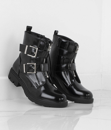 CZARNE BOTKI GLANY EKOSKÓRA DIDI