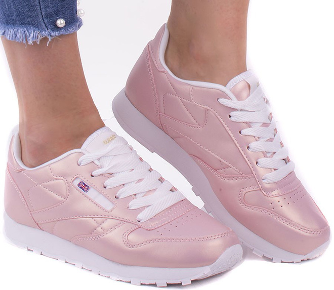 RÓŻOWE SPORTOWE SNEAKERSY CLASSY 1