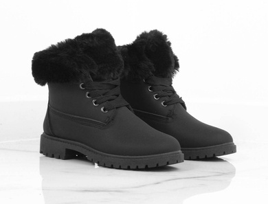 CZARNE OCIEPLANE TRAPERKI BOTKI TIMBERKI ALAS