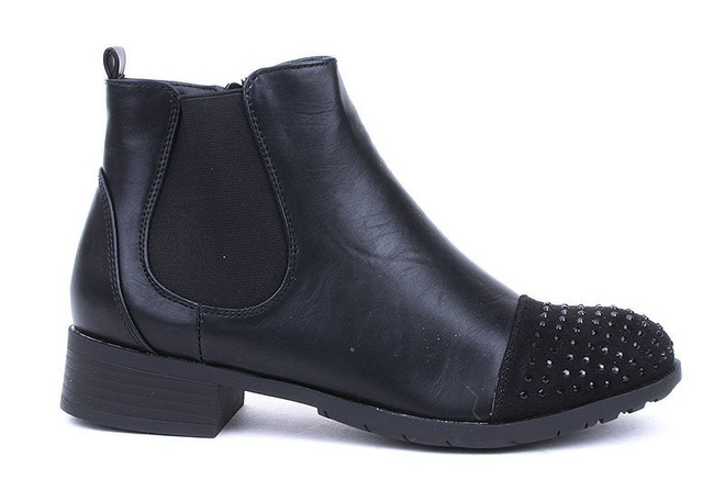 CZARNE  BOTKI  Z CYRKONIAMI MIRRA 1