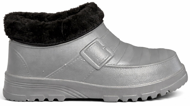 SZARE OCIEPLANE KLAPKI CHODAKI KROKSY  1