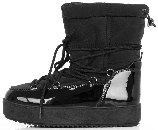 CZARNE ŚNIEGOWCE BOTKI OCIEPLANE WSUWANE  3