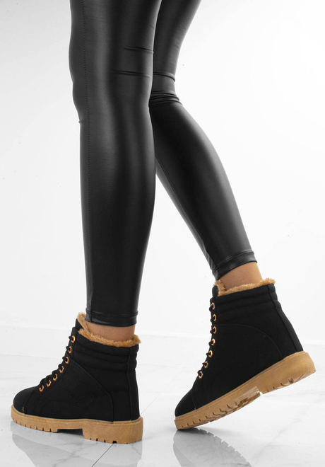 CZARNE OCIEPLANE TRAPERKI BOTKI TIMBERKI RENDI 7