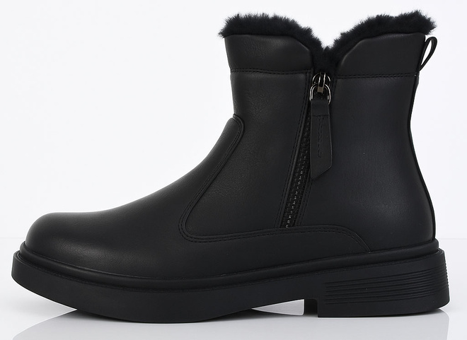 CZARNE DAMSKIE OCIEPLANE BOTKI ŚNIEGOWCE KLASYCZNE NOVIA 3