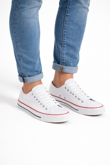 KLASYCZNE NISKIE BIAŁE TRAMPKI TENISÓWKI 7