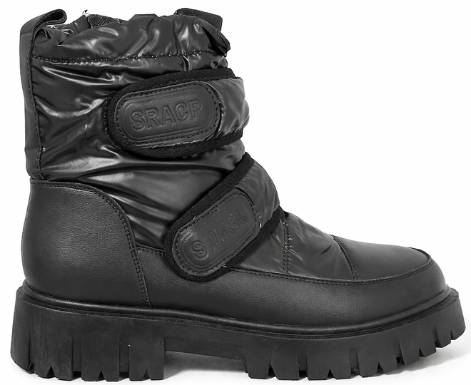 CZARNE ŚNIEGOWCE BOTKI OCIEPLANE NA PLATFORMIE 1